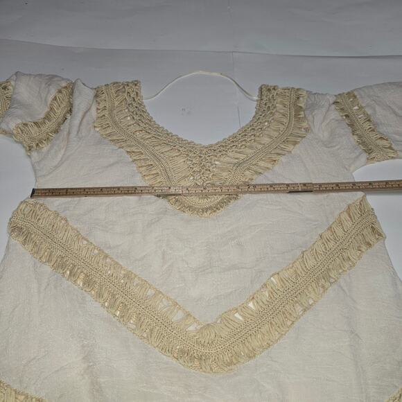 Wishlist Women S/M Top Crochet Flowy Vacation Tunic Travel Boho Hippie Festival - Picture 7 of 10
